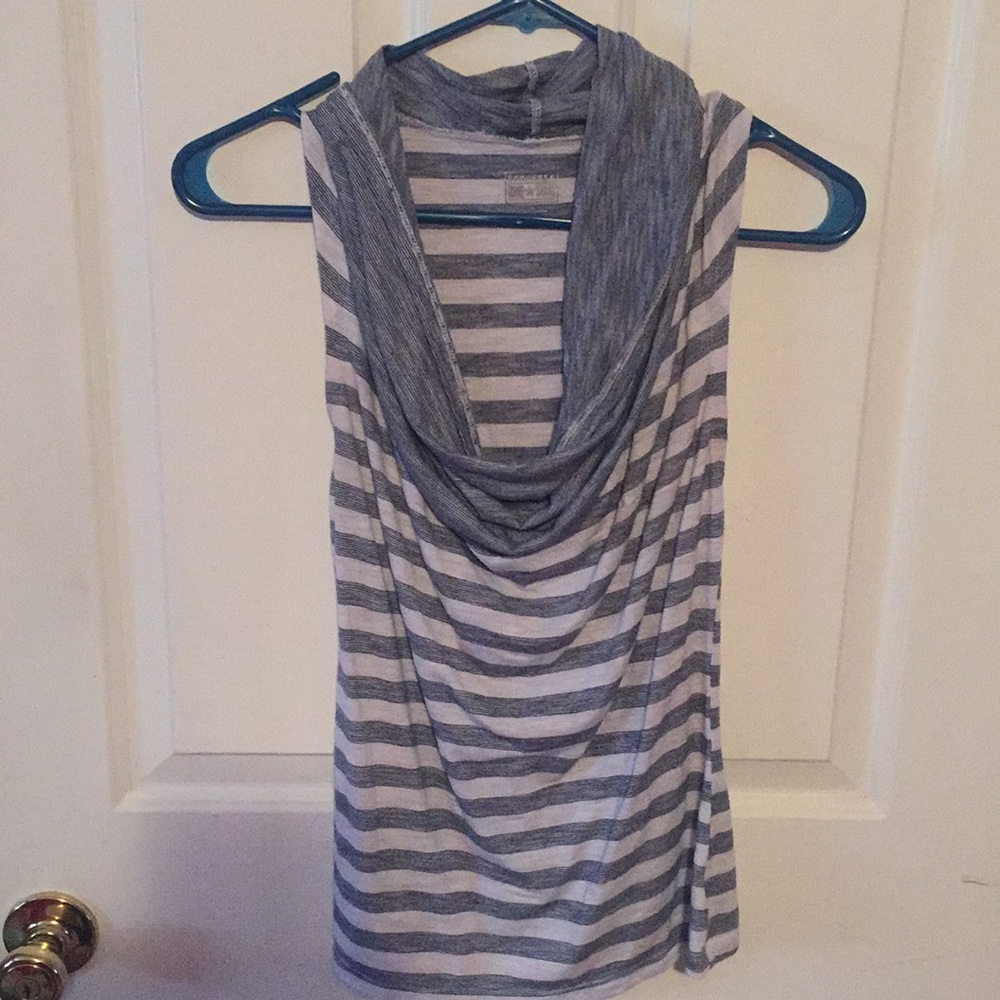 Blue and white stripped tank top